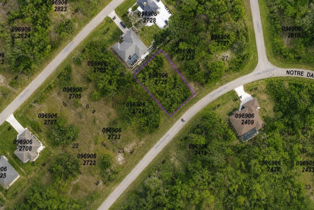 Lot 25 Notre Dame Terrace property image for a North Port, Florida vacant residential parcel