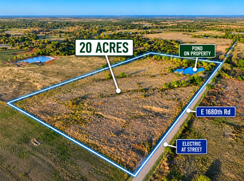  20 Acres for Sale in Katie, Oklahoma
